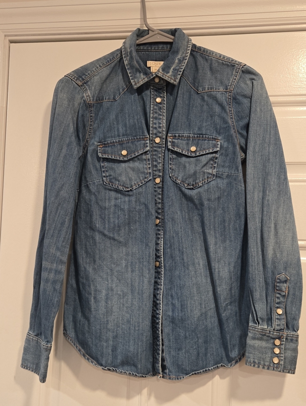 J. Crew Light Blue Denim Western Shirt